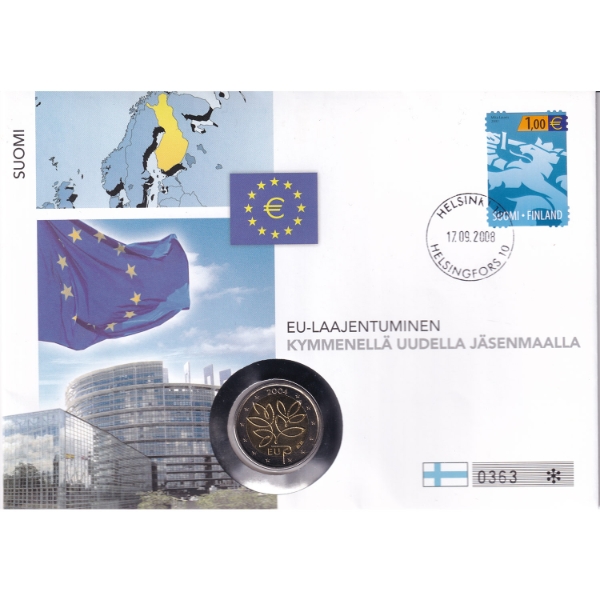 Finland 2004 2 Euros Fifth Enlargement of the European Union First Day Cover