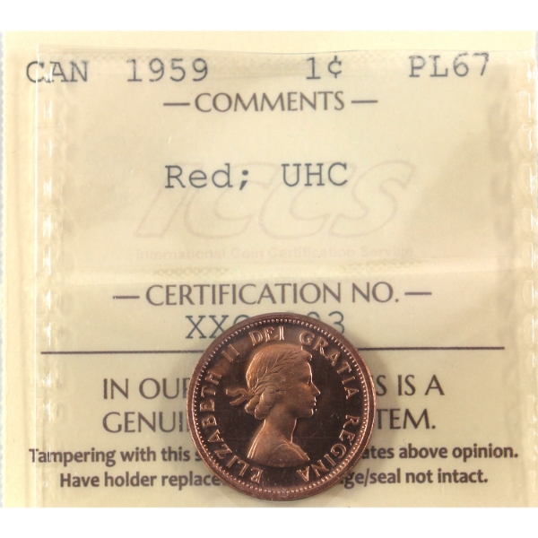 1-cent 1959 ICCS PL67 Red UHC