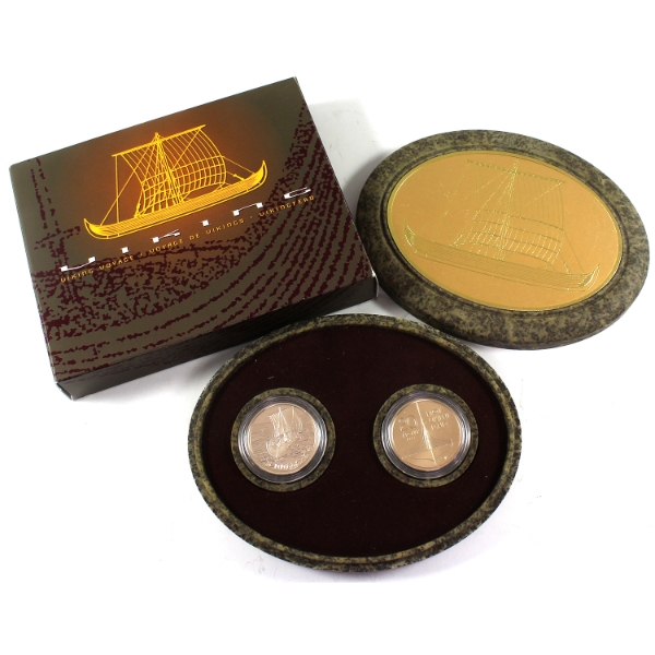 1999 The Vikings & The Vinland Islands 2-Coin Cupronickel Set