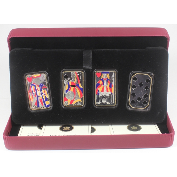 2008-2009 $15 Playing Card Money 4-Coin Set in Deluxe Case