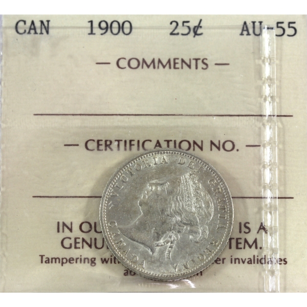 25-cent 1900 ICCS AU55