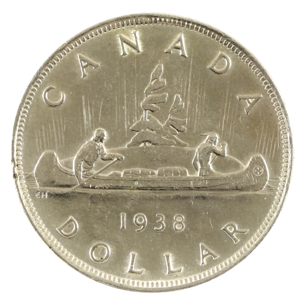Silver $1 1938 EF (Cleaned)