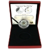 Image 3 : Laos Silver 2019 2000 Kip Year of the Pig 2oz .999 Silver w/ Gold Plating & Jade Ring Insert