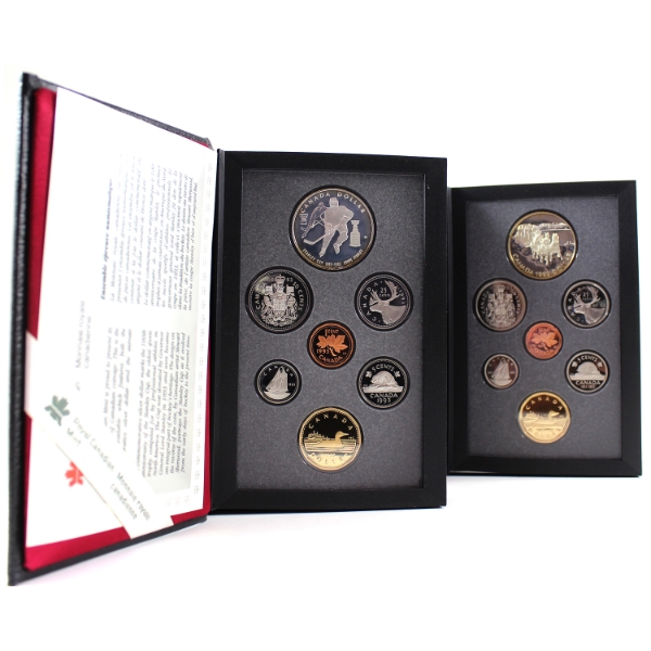 1992 Kingston-York Stage Coach Service & 1993 Stanley Cup 100th Anni. Proof Double Dollar Sets. 