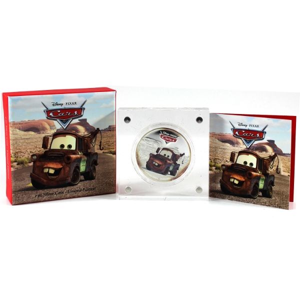 Niue Silver 2017 $2 Disney Pixar Cars- Tow Mater 1oz .999 Fine Silver Proof Coin (Tax Exempt)