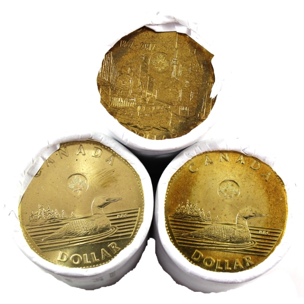 2017-2025 Loon $1 Special Wrap Rolls of 25pcs. 3 Rolls.