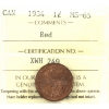 Image 1 : 1-cent 1934 ICCS MS65 Red