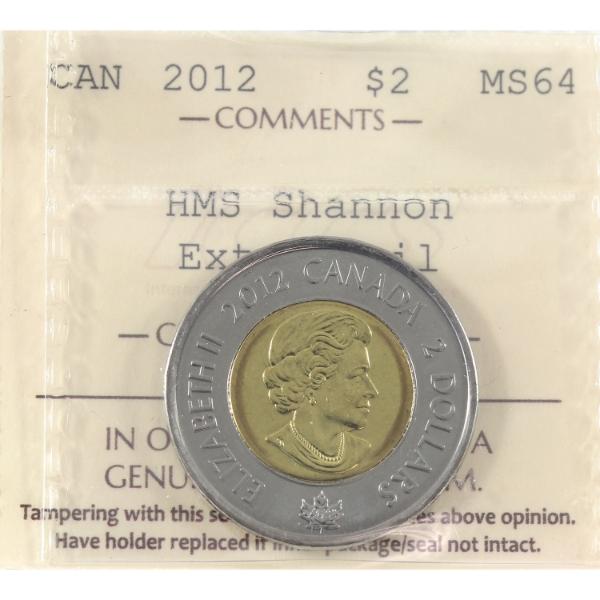 $2 2012 HMS Shannon Extra Sail ICCS MS64