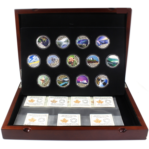 2017 $10 Celebrating Canada's 150th .9999 Fine Silver 13-Coin Set (Tax Exempt)