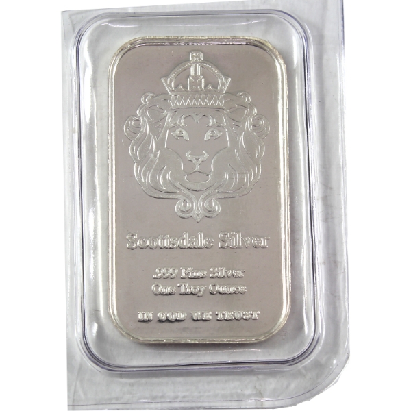 1oz Scottsdale Silver .999 Fine Silver Bar (Tax Exempt)
