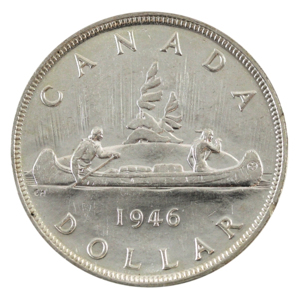 Silver $1 1946 AU (Scratched)