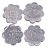 Image 1 : Hamilton Issue Trade Tokens Wellington 15c Service. 4pcs.