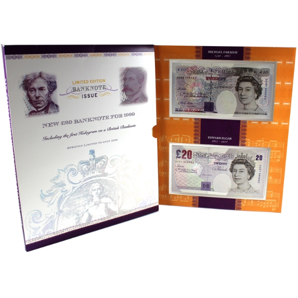 Great Britain 1999 Limited Edition Banknote Issue New £20 Banknote for 1999