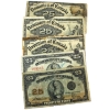 Group Lot of 5x 1900 or 1923 25-cent F to VF Dominion of Canada Banknotes. 5pcs.