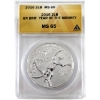 Image 1 : Great Britain Silver 2016 2 Pounds Year of the Monkey ANACS MS65 (Tax Exempt)