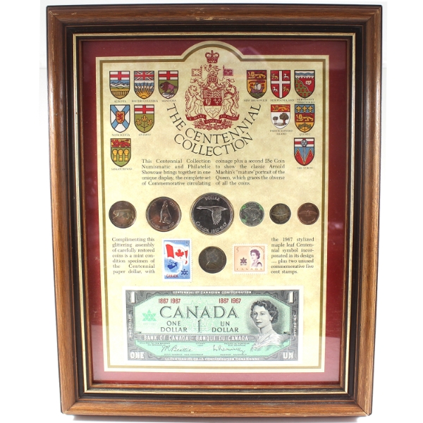 1867-1967 The Centennial Collection in Wooden Frame