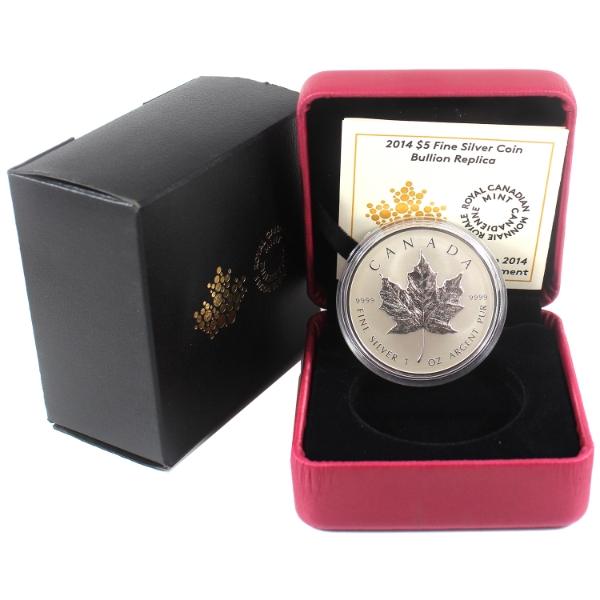 2014 $5 Bullion Replica .9999 Fine Silver Coin (Tax Exempt)