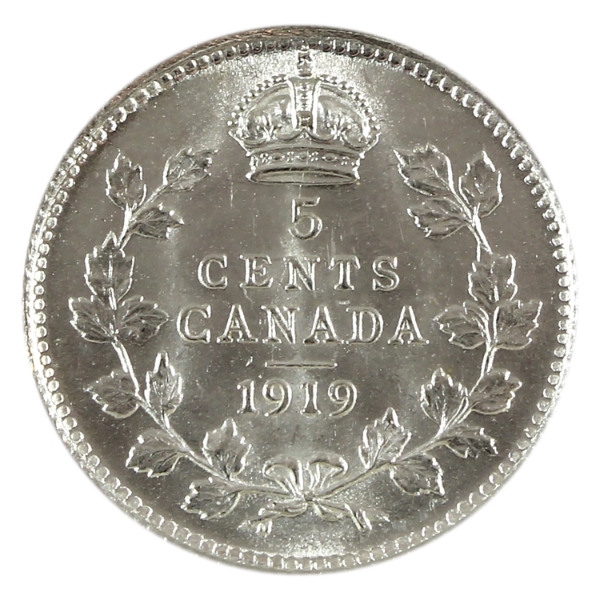 5-cent 1919 BU