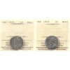 Image 1 : 5-cent 1927 & 1929 ICCS MS62. 2pcs.