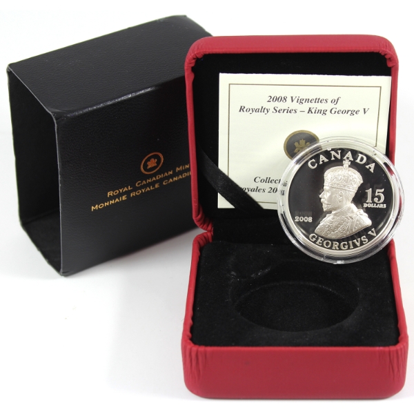 2008 $15 Vignettes of Royalty - King George V Sterling Silver Coin