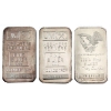 Image 1 : 3x 1oz .999 Fine Silver Bars - 2x Johnson Matthey with Blank Back & Vintage Engelhard. 3pcs