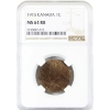 Image 1 : 1-cent 1915 NGC MS64 Red & Brown