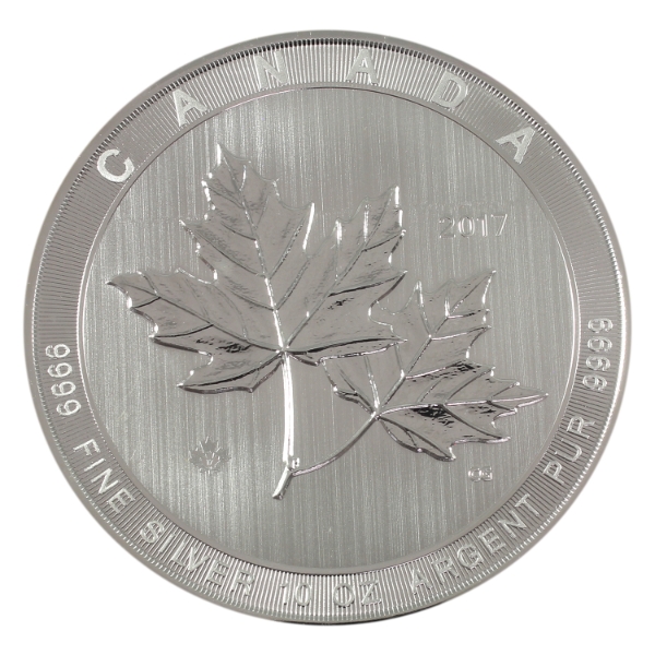 10oz 2017 $50 Magnificent Maple .9999 Fine Silver Round (Tax Exempt)