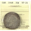 Image 1 : 50-cent 1948 ICCS VF20