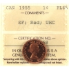 Image 1 : 1-cent 1955 SF ICCS PL65 Red UHC