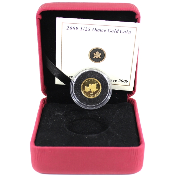 2009 50-cent Red Maple 1/25oz Fine Gold Coin (Tax Exempt)