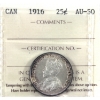 Image 1 : 25-cent 1916 ICCS AU50