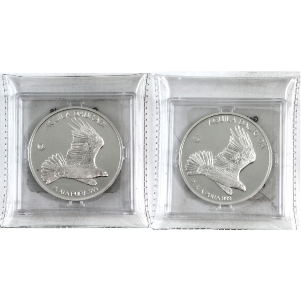 1oz 2013 Andorra 5 Dinars Golden Eagle F15 Privy .999 Silver Round. 2pcs. (Tax Exempt)