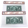 Image 2 : BC-21d 1937 $1 Consecutive Pair BCS CUNC62 Original Coyne-Towers SN:R/N1057207-08. 2pcs.