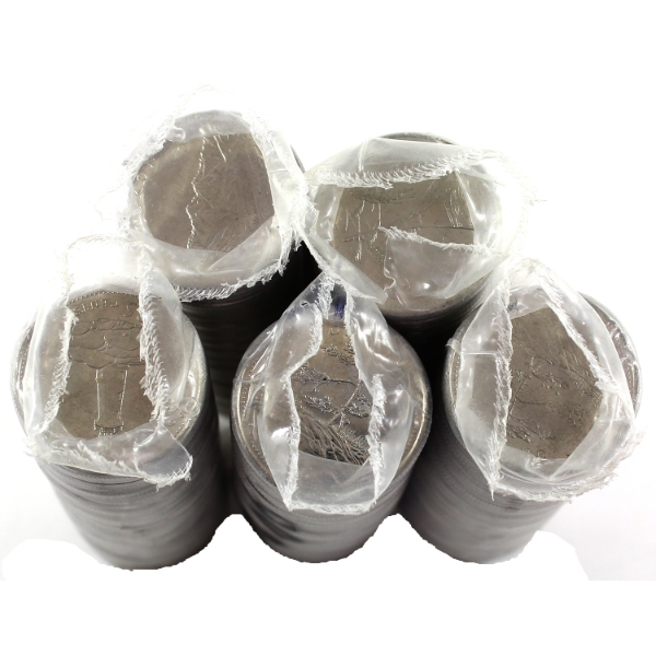 1992 25-cent Provincial Quarter Rolls of 40pcs. 5 Rolls.