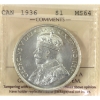 Image 1 : Silver $1 1936 ICCS MS64