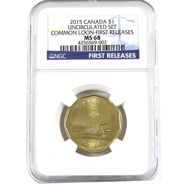 Loon $1 2015 Uncirculated Set NGC MS68 *First Releases*