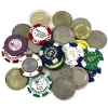 Image 1 : Group Lot of 30x Assorted Casino Tokens. 30pcs