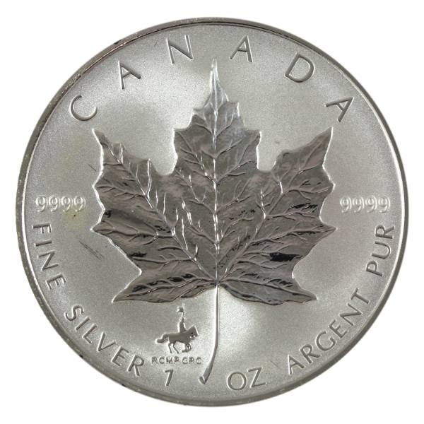 1998 $5 SML RCMP Privy 1oz .9999 Fine Silver (Tax Exempt)