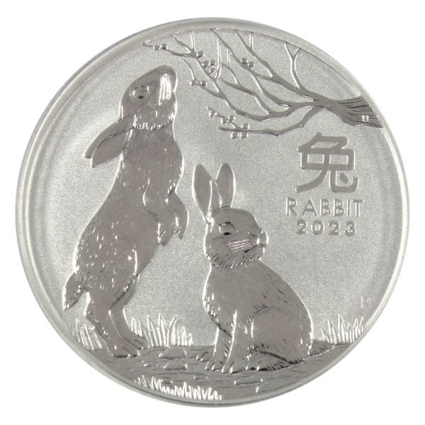 2oz Australia 2023 $2 Year of the Rabbit .9999 Fine Silver Round (Tax Exempt)