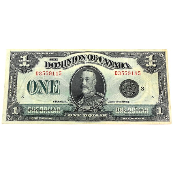 DC-25n 1923 $1 VF-EF Cambell-Sellar Black Seal 3 SN: D3559145 Check Letter A
