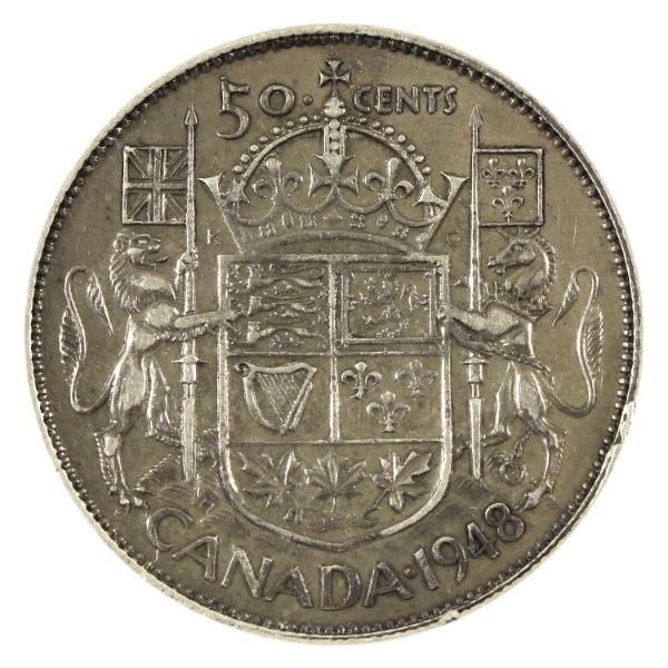 50-cent 1948 VF (impaired)