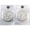 2x 1oz Rwanda 2024 Year of the Dragon & 2025 Year of the Snake 50 RWF Francs .999 Fine Silver Coins 