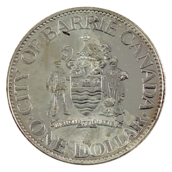1978 Barrie, Ontario 125th Anniversary Nickle Dollar Token