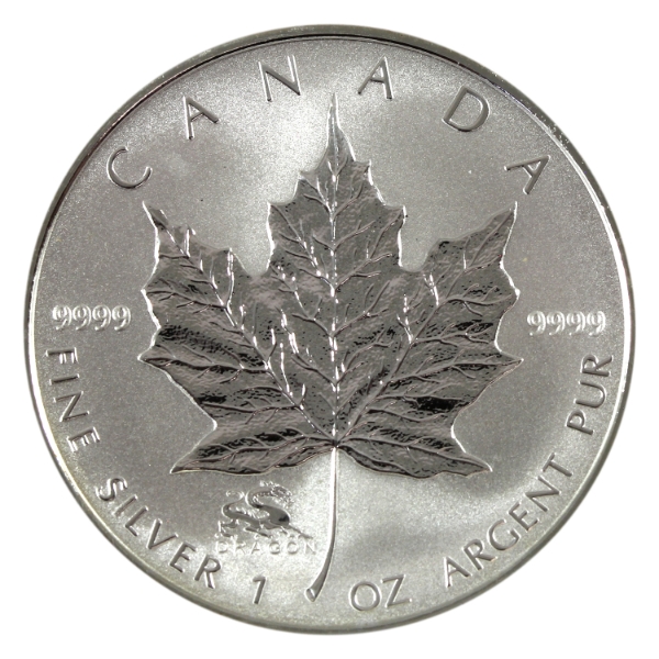 2000 $5 SML Dragon Privy 1oz .9999 Fine Silver (Tax Exempt)