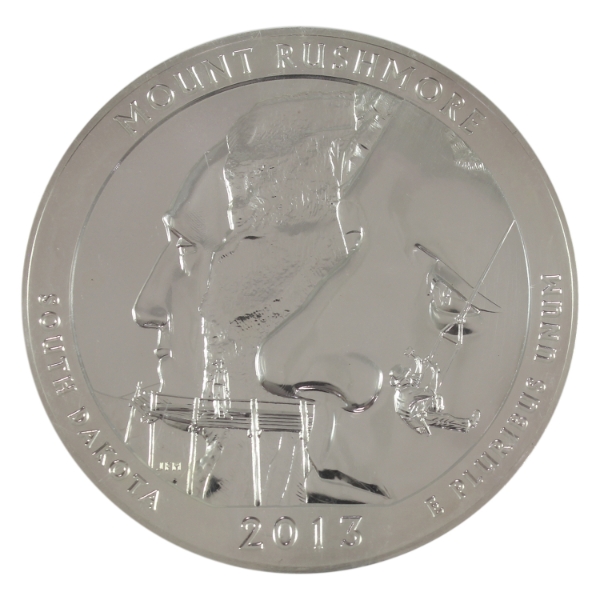 5oz USA South Dakota - Mount Rushmore Quarter Dollar .999 Fine Silver Round (Tax Exempt)