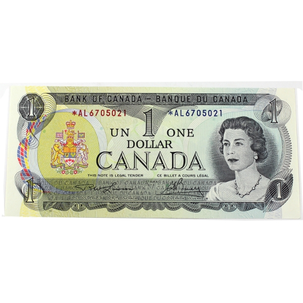 BC-46aA 1973 $1 CUNC63 Lawson-Bouey *AL Replacement SN:*AL6705021