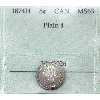 Image 1 : 5-cent 1874H Plain 4 Prestige Certified MS63. Beautiful Coin with Strong Strike Details