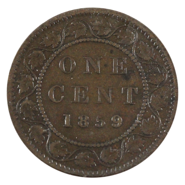 1-cent Large 1859 Wide 9 Over 8 VG