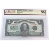 Image 1 : DC-25o 1923 $1 BCS VF30 Original Campbell-Clark Black Seal Group 4 Series E Check Letter C 