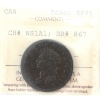 Image 1 : BR-867, CH-NS-1A1 1823 Province of Nova Scotia Half Penny Token ICCS EF45